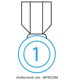 Icon of lines, medal