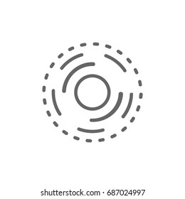 Icon from the lines of the planet in space