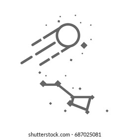 Icon from the lines of the planet in space