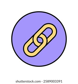Icon a link, isolated against a clean background.
