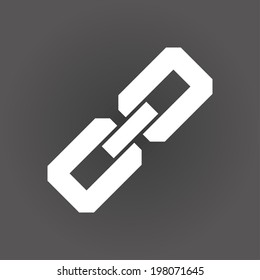 icon of link on gray background. vector. eps8