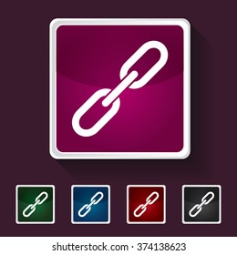 Icon of Link on Multicolored Squares. Eps-10.