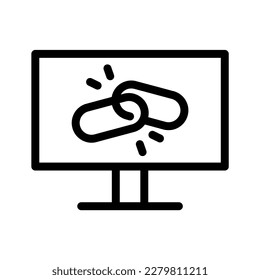 Symbol, das SEO und Marketing verbindet. bearbeitbare Datei und Farbe, Vektorsymbol-Abbildung.