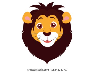 Icon of Lion Face. Animals. Vector Lion Face