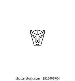 Icon Lion Face Logo Design