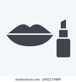 Icon Lip Balm. related to Backpacker symbol. glyph style. simple design editable. simple illustration