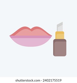 Icon Lip Balm. related to Backpacker symbol. flat style. simple design editable. simple illustration