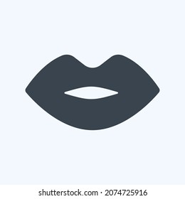 Lip de iconos - Estilo de glifo - Ilustración simple, trazo editable, vector de plantilla de diseño, Buena para impresiones, afiches, anuncios, anuncios, gráficos de información, etc.