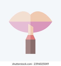 Icon Lip Liner. related to Cosmetic symbol. flat style. simple design editable. simple illustration