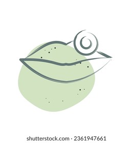 Icon Lip. related to Body Ache symbol. Color Spot Style. simple design editable. simple illustration