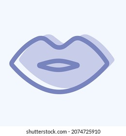 Icon Lip - Two Tone Style - Simple illustration, Editable stroke, Design template vector, Good for prints, posters, advertisements, announcements, info graphics, etc.