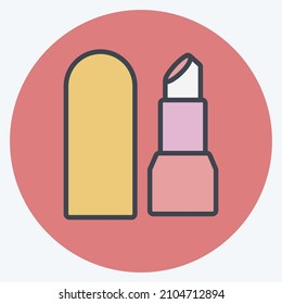 Icon Lipstick - Color Mate Style - simple illustration, good for prints , announcements, etc