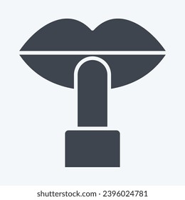 Icon Lipstick. related to Cosmetic symbol. glyph style. simple design editable. simple illustration