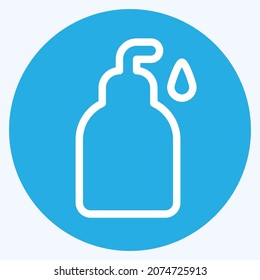 Icon Liquid Soap - Blue Eyes Style - Simple illustration, Editable stroke, Design template vector, Good for prints, posters, advertisements, announcements, info graphics, etc.