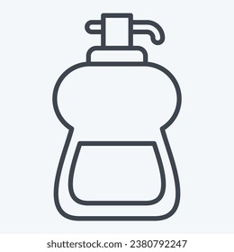 Icon Liquid Soap. related to Cleaning symbol. line style. simple design editable. simple illustration