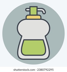 Icon Liquid Soap. related to Cleaning symbol. color mate style. simple design editable. simple illustration