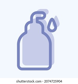 Jabón líquido de iconos - Estilo de dos tonos - Ilustración simple, trazo editable, vector de plantilla de diseño, Buena para impresiones, carteles, anuncios, anuncios, gráficos de información, etc.