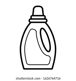 Icon with liquid washing powder. Vector symbol illustration. Laundry icon