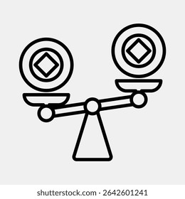 Icon liquidity. Crypto currency elements. Icon in line style.