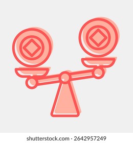Icon liquidity. Crypto currency elements. Icon in two tone style.