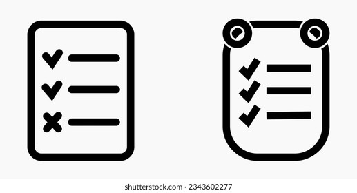 Icon list. Label catalog or scrol. Bil or calendar. Docket. Nomenclature, beadroll, sked. Vector icon.
