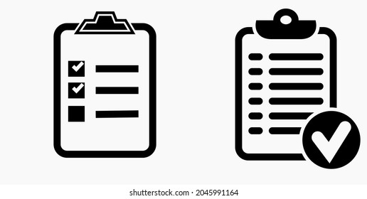 Lista de iconos, lista, lista, registro, lista, catálogo, control, bil, calendario, lista, nomenclatura, nómina, rollo, marca, catálogo. Icono del vector.