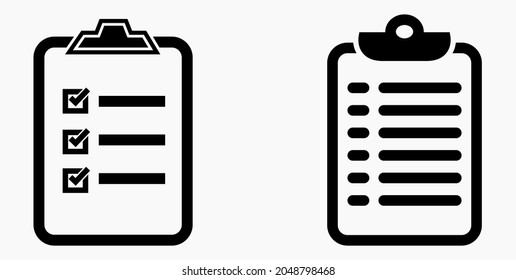 Lista de iconos, lista, lista, registro, lista, catálogo, control, bil, calendario, lista, nomenclatura, nómina, rollo, marca, catálogo. Icono del vector.