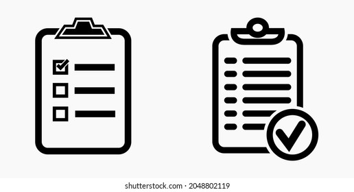 Lista de iconos, lista, lista, registro, lista, catálogo, control, bil, calendario, lista, nomenclatura, nómina, rollo, marca, catálogo. Icono del vector.