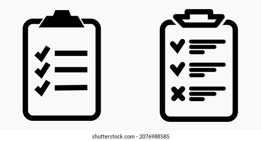 Lista de iconos o lista, programación y registro. Catálogo de etiquetas o control. Bil o calendario. Docket. Nomenclatura, rollo de abalorios. Icono del vector.