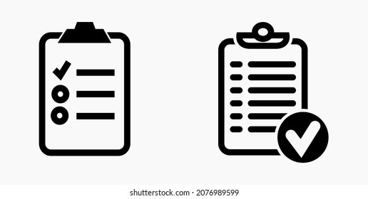 Lista de iconos o lista, programación y registro. Catálogo de etiquetas o control. Bil o calendario. Docket. Nomenclatura, rollo de abalorios. Icono del vector.
