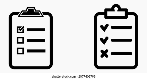 Lista de iconos o lista, programación y registro. Catálogo de etiquetas o control. Bil o calendario. Docket. Nomenclatura, rollo de abalorios. Icono del vector.