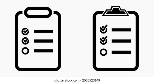 Lista de iconos o lista, planificación, registro. Catálogo de etiquetas o control. Bil o calendario. Docket. Nomenclatura, rollo de abalorios. Icono del vector.