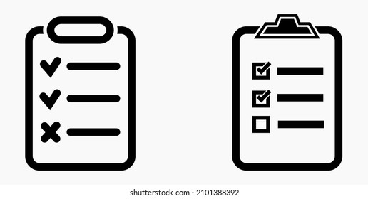 Lista de iconos o lista, planificación, registro. Catálogo de etiquetas o control. Bil o calendario. Docket. Nomenclatura, rollo de abalorios. Icono del vector.
