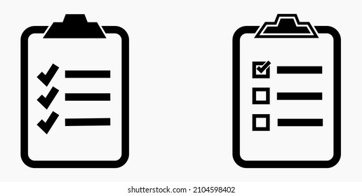 Lista de iconos o lista, planificación, registro. Catálogo de etiquetas o control. Bil o calendario. Docket. Nomenclatura, rollo de abalorios. Icono del vector.