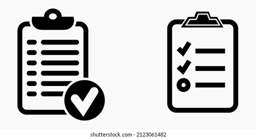 Lista de iconos o lista, planificación, registro. Catálogo de etiquetas o control. Bil o calendario. Docket. Nomenclatura, rollo de abalorios. Icono del vector.