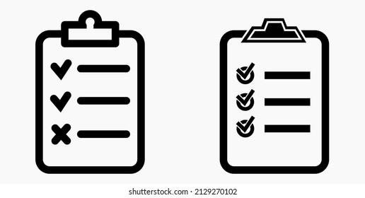 Lista de iconos o lista, planificación, registro. Catálogo de etiquetas o control. Bil o calendario. Docket. Nomenclatura, rollo de abalorios. Icono del vector.