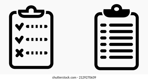 Lista de iconos o lista, planificación, registro. Catálogo de etiquetas o control. Bil o calendario. Docket. Nomenclatura, rollo de abalorios. Icono del vector.