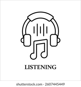 Icon a listening, isolated against a clean background.