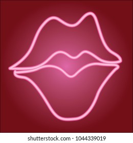Icon a little bit open lips