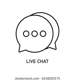 Icon a live chat, isolated against a clean background.