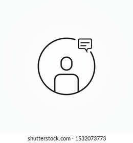 icon live  online chat graphic design