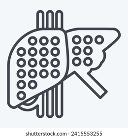 Icon Liver Fibrosis. related to Hepatologist symbol. line style. simple design editable. simple illustration