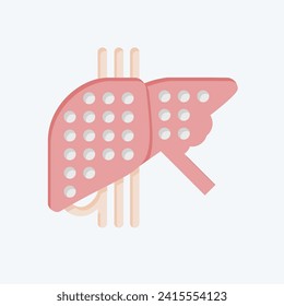 Icon Liver Fibrosis. related to Hepatologist symbol. flat style. simple design editable. simple illustration