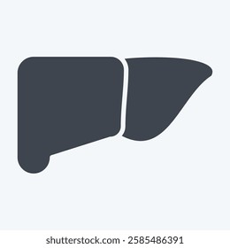 Icon Liver. related to Healthcare symbol. glyph style. design editable