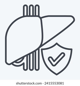Icon Liver Solve. related to Hepatologist symbol. line style. simple design editable. simple illustration