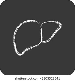 Icon Liver. suitable for education symbol. chalk Style. simple design editable. design template vector