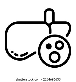 icon liver world cancer day illustration, for web app etc