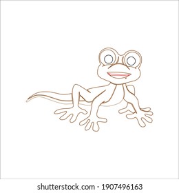 Icon Lizard Color Line  Animal Design