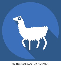 Icon Llama. related to Domestic Animals symbol. simple design editable. simple illustration