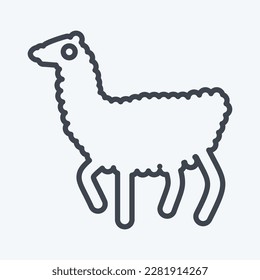 Icon Llama. related to Domestic Animals symbol. simple design editable. simple illustration
